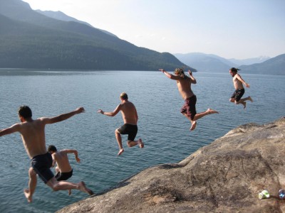 Slocan Lake Jump - photo by Shauna Teare