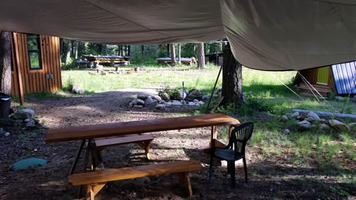 rain sheltered picnic table